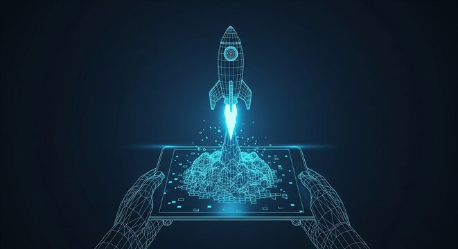 Launching Your Startup A Digital Rocket to Success - Gemini_Generated_Image