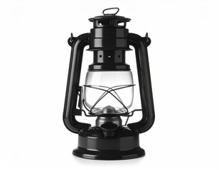 Sleek Black Classic Metal Lantern Lamp