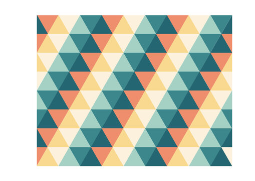 Abstract Equilateral Triangle Pattern in Modern Pastel Colors