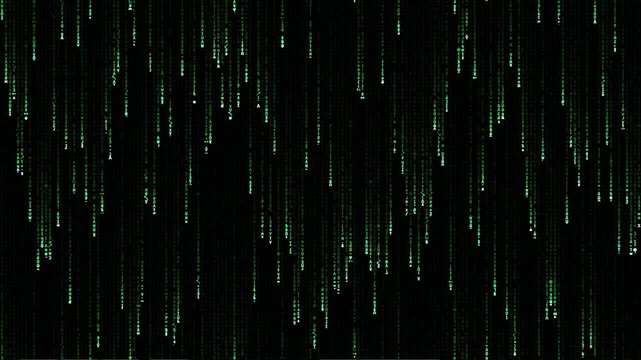 Data rain motion graphic
