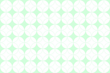 丸レトロ柄パターン緑