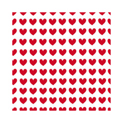 Red heart pattern on white background. Seamless pattern for graphic design, fabric, or paper.