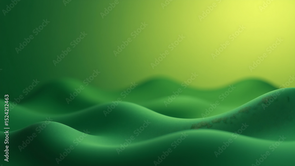 Poster warm dark green gradient background features soft organic wave patterns ideal capturing earthy tones