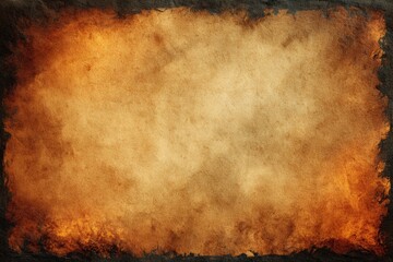 Fototapeta premium Realistic burned parchment texture, scorched borders, grunge effect concept, isolated