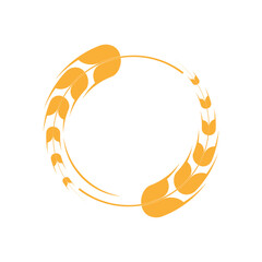 wheat logo design concept idea  in a circle