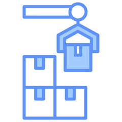 Sorting Outline Blue Color Icon