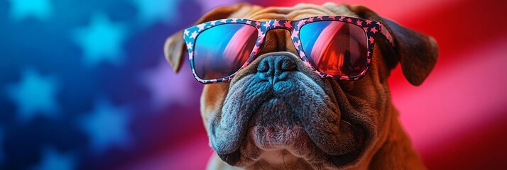 4th of July concept with dog