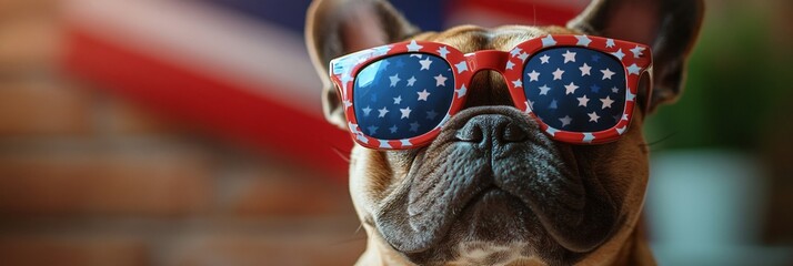 4th of July concept with dog