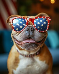 4th of July concept with dog