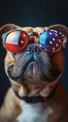 4th of July concept with dog