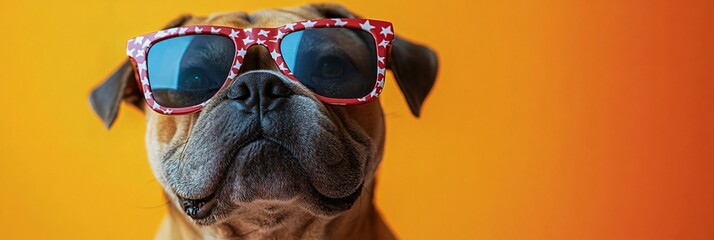 4th of July concept with dog