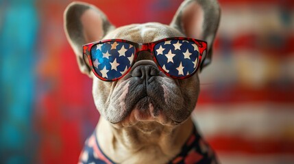 4th of July concept with dog