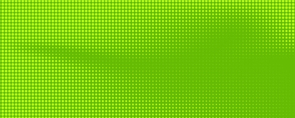 Green polka dots gradient halftone background. Pop art cartoon dot texture with nature graphic design, Horizontal abstract pattern wall for cover digital technology.modern