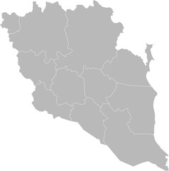 Pahang, Malaysia – administrative vector map with level 2 district boundaries (Web Mercator projection, PPT-compatible & fully editable)