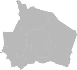 Negeri Sembilan, Malaysia – administrative vector map with level 2 district boundaries (Web Mercator projection, PPT-compatible & fully editable)
