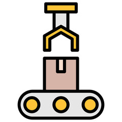 Conveyor Outline Color Icon