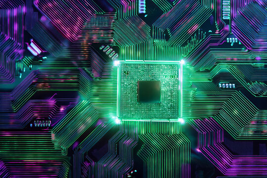 Abstract Digital Circuitry Background 01 - Powered by Adobe