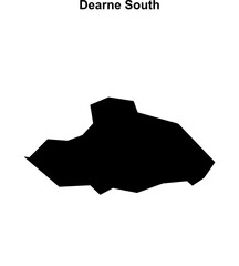 Dearne South (England) blank outline map