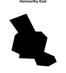 Hamworthy East (England) blank outline map