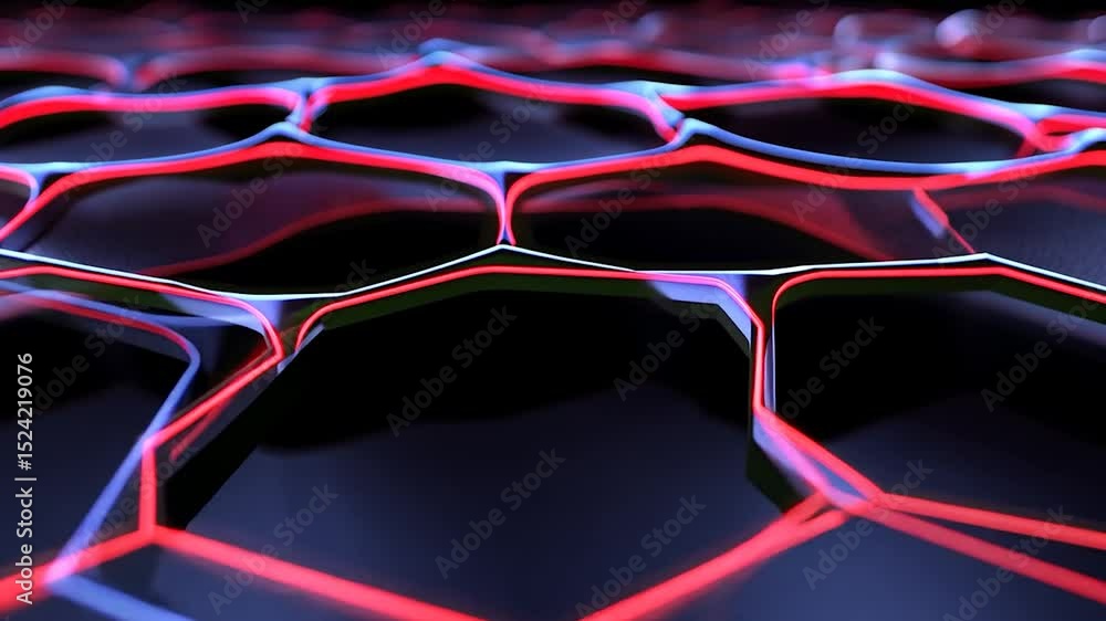 Poster Abstract geometric pattern with flowing lines.