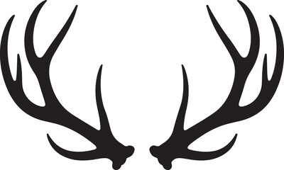 Obraz premium Mountain Deer SVG – Wild Forest Silhouette for Rustic CraftsStag in the Mountains – Outdoor Wildlife Clipart for DecorDeer and Pine Trees SVG – Majestic Buck Design for DIY ProjectsWild Deer Sil
