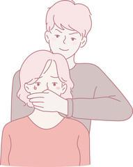 An illustrative piece capturing a tense and complex interaction between two characters within a subtle emotional moment