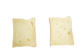 sliced loaf bread isolated on white background