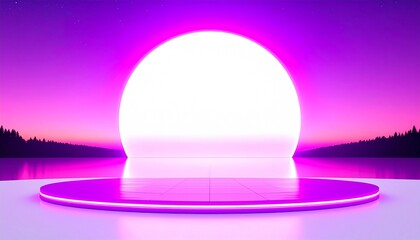 Capturing an ethereal synthwave landscape with a fisheye lens on a stark for a minimalist aesthetic.
