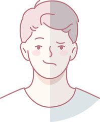 A stylized illustration that showcases the emotional complexity of a young man in soft, inviting colors