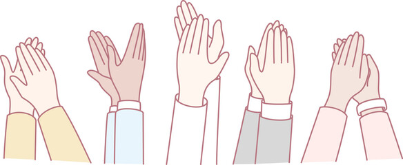 An Illustration of Applauding Hands Perfect for Celebrations, Events, and Special Occasions
