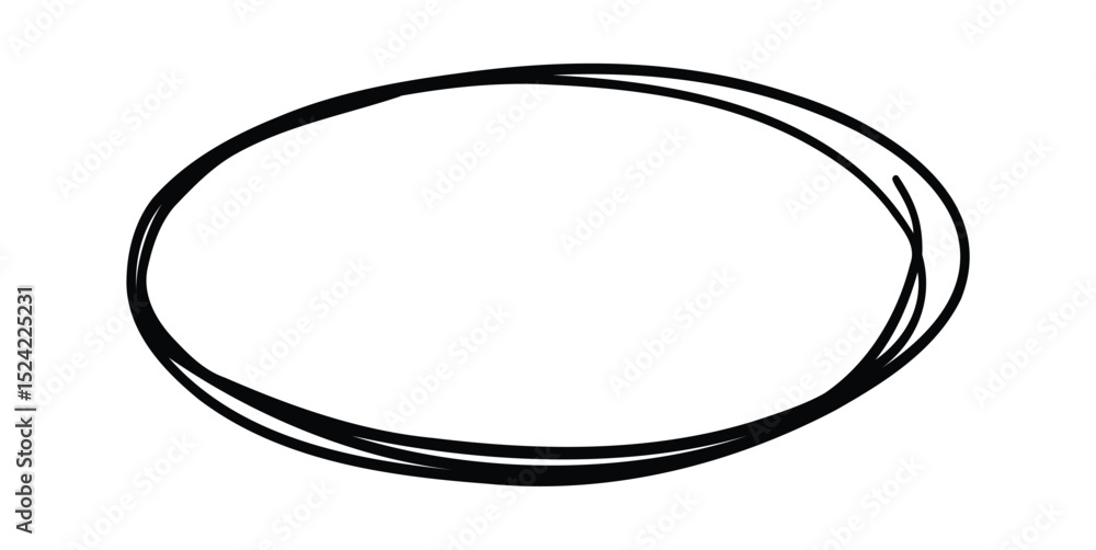 Poster irregular oval shape is drawn with multiple overlapping lines, creating a frame for text or design e
