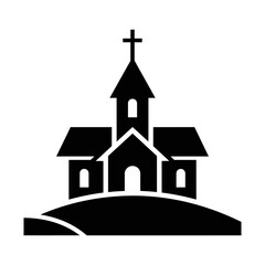 church silhouette vector