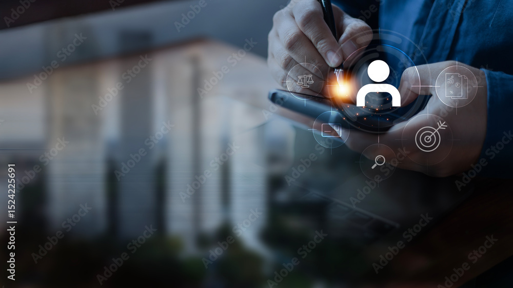 Poster digital customer targeting using crm systems and strategic marketing technology to build strong busi