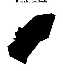 Kings Norton South (England) blank outline map