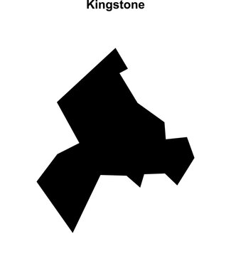 Kingstone (England) blank outline map