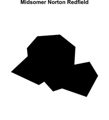 Midsomer Norton Redfield (England) blank outline map