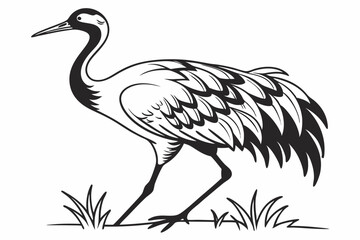 cranes bird sihouette black vector bundle