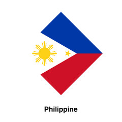 philippines flag isolated without background