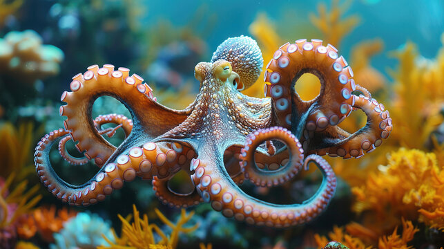 Master of Disguise: Octopus Camouflaging in its Habitat - Powered by Adobe
