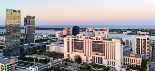 aerial view of West Palm Beach court house