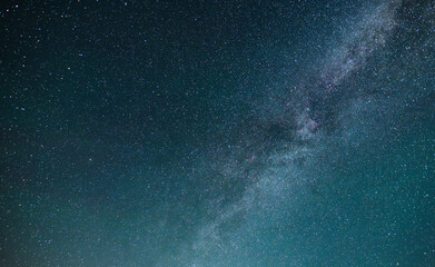 Beautiful bright Milky Way on the starry sky.  Astronomical background.