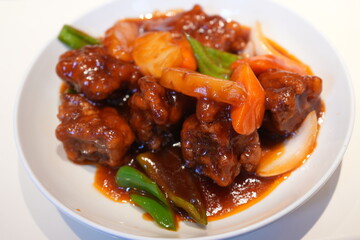 Chinese Food, Sweet and Sour Pork - 中華料理 酢豚