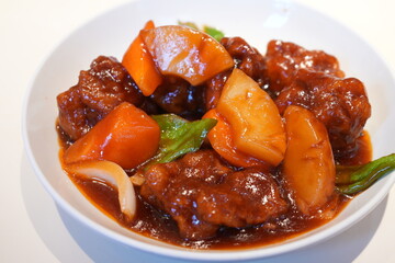 Chinese Food, Sweet and Sour Pork - 中華料理 酢豚