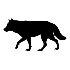 black wolf vector illustration