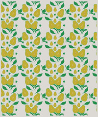 Sliced avocado on a Light background stock illustration. Seamless pattern of avocados . Avocado Pattern. Collection of hand drawn fruits and vegetables doodle set of  icons on white background.