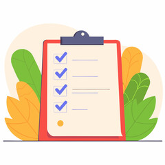 Task Checklist with Clipboard – Productivity and Organization Concept Illustration