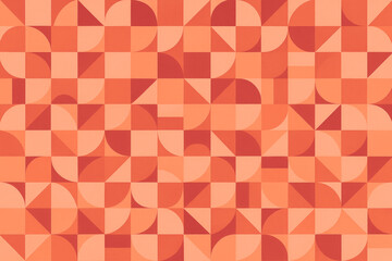 vivid orange geometric tiles