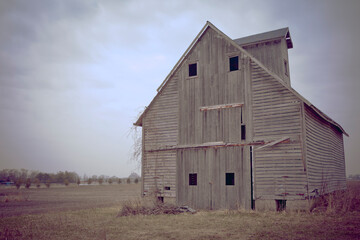 Joliet, Illinois, USA. Route 66 Abandoned old barn.
