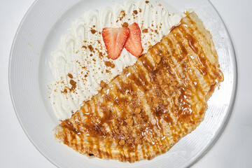 Crepe con dulce de leche
