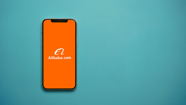 Alibaba logo displayed on a smartphone screen &ndash; Delhi, India &ndash; June 04, 2025